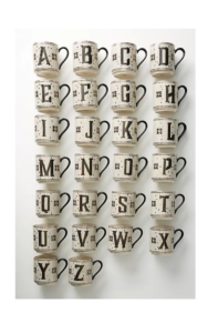 Bistro Tile Margot Monogram Mug