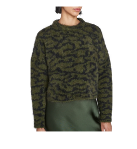 Abstract Jacquard Crewneck Sweater