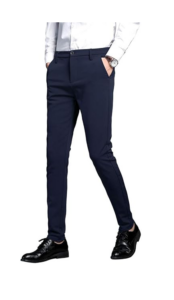 Men's Stretch Dress Pants Slim Fit Skinny Suit Pants