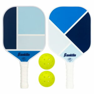 Franklin Sports 2-player Pickleball Paddle Set - (2) Fiberglass Paddles + (2) X-40 Outdoor Pickleballs - Usapa Approved