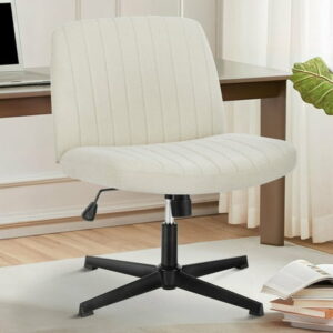 Office Chair Armless Criss Cross Legged Chair No Wheels