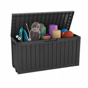 Bifanuo 75 Gallon Deck Box Lockable Resin Outdoor Storage Box