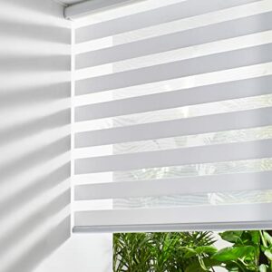 Persilux Cordless Zebra Blinds for Windows Free-stop Roller Windows Shades (24