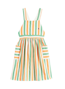 Kids' Stripe Cotton Pinafore Dress