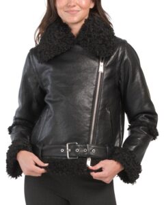 Charleston Sherpa Moto Jacket with Removable Sleeves