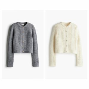 Pointelle-knit Cardigan