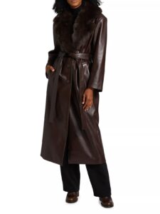 Sarita Leather Maxi Coat