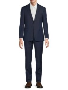 Mini Check Wool Blend Suit