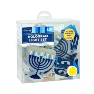 Rite Lite 10ct Battery Operated Hologram Chanukah Light Set 6'