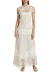 Flora Eyelet & Lace Linen Dress