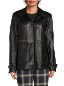 Vegan Leather Western Jacket