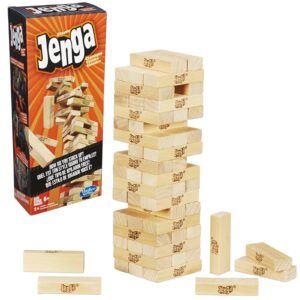 Jenga Classic Block Stacking Board Game for Kidskids, Family Games for 1+ Players, Christmas Gifts for Kids, Ages 6+