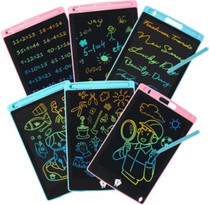 Lcd Writing Tablet for Kids, 6 Pack Doodle Board Toddler Toys, Drawing Tablet, Doodle Board, Kids Games Writing Pad, Educational Christmas Gifts for B