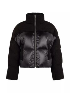 Agate Shearling Down Puffer Jacket