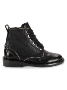 Laureen Studded Leather Boots