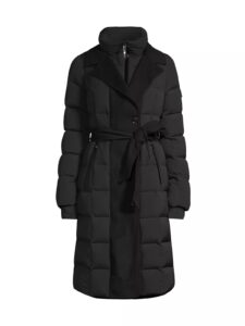 Dalya Belted Down & Wool Coat