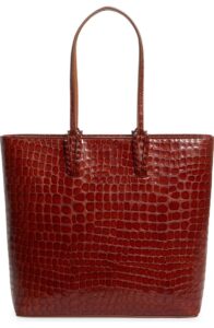 Cabata Croc Embossed Leather Tote