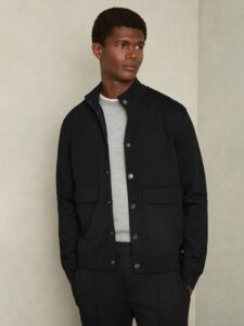 Interlock Funnel-neck Jacket