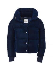 Little Girl's & Girl's Sophia Velvet Down Jacket