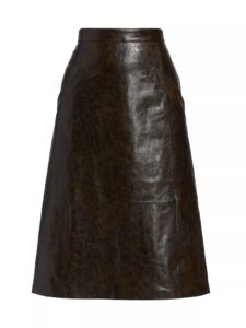 Zadie Faux Leather Midi-skirt