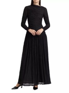 Demie Long-sleeve Twisted Maxi Dress