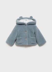 Shearling-effect Hooded Coatp