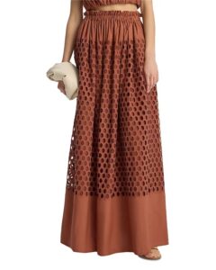 Flora Eyelet Maxi Skirt