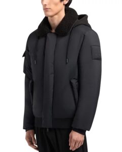 Bruce Hooded Down Bomber Jacket