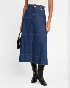 Hudie A-line Denim Skirt