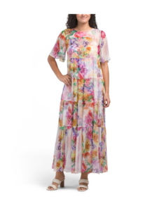 Petite Silk Fionna Maxi Dress