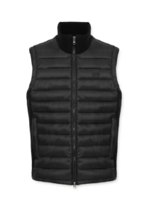 Modern Mixed Media Water Repellent Puffer Vest