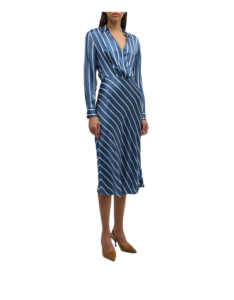 Otis Stripe Long-sleeve Midi Dress