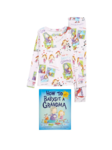 How to Babysit a Grandma Fitted Two-piece Pajamas & Book Set