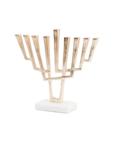 Menorah on Marble Base