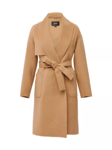 Thalia Wool Belted Coat Size Lp