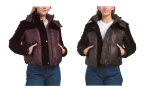 Vega Velvet Trimmed Down Puffer Coat