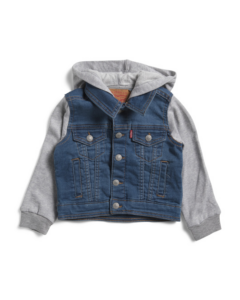 Toddler Boys Hooded Denim Jacket Size 2-4