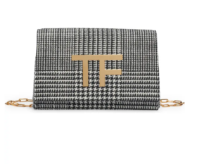 Houndstooth Check Logo Shoulder Bag