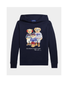 Boy's Polo Bear Family Graphic Hoodie Size 4-5