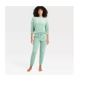 Fleece Pullover Top and Joggers Pajama Set