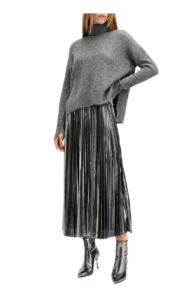 Spark Pleated Maxi Dress & Sweater Set