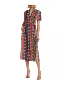 Vicki Floral Wrap Midi-dress Size 2, 12