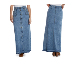 Royal Denim Maxi Skirt