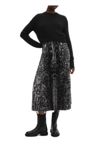 Jinx Pleated Midi Dress & Sweater Set