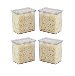 The Home Edit Medium Canisters Food Storage Containers, Clear, Pack of 4