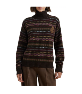 Fair Isle Wool Blend Turtleneck Sweaterp