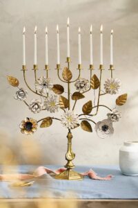 Floral Menorah, Tall