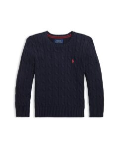 Boys' Cable-knit Cotton Sweater - Little Kid, Big Kid