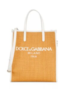 Large Logo Cotton-ramie Shopping Bag