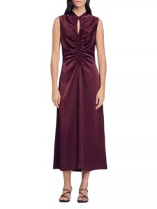 Draped Satin Effect Dress